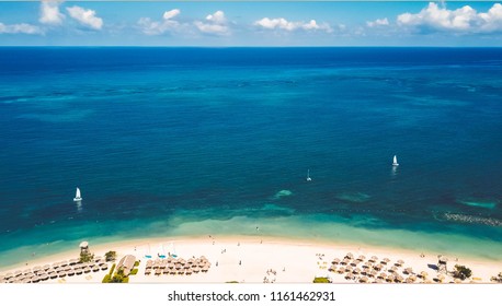 Montego Bay Beach Aerial Shot 