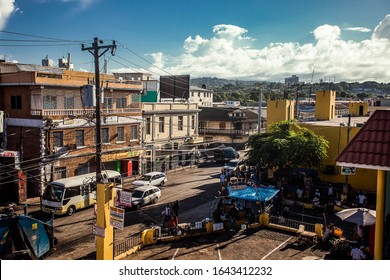 Montego Bay, Jamaica - 11/25/2013: Montego Bay City View From Above At Daylight Buildings