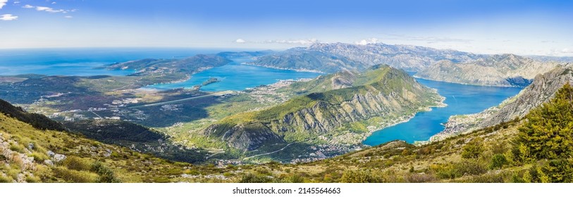 Montenegro. Bay of Kotor, Gulf of Kotor, Boka Kotorska and walled old city. Fortifications of Kotor is on UNESCO World Heritage List since 1979 - Powered by Shutterstock