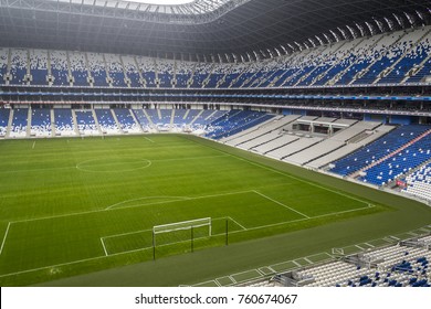 Monterrey, Nuevo Leon, Mexico, December 31, 2015: Soccer Stadium Of Team Rayados