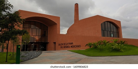 Monterrey, Nuevo Leon, Mexico - July 11, 2019: Exterior Of The Mexican Professional Baseball Hall Of Fame