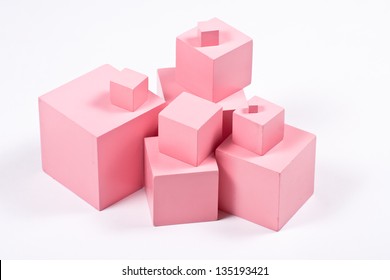 Montessori Pink Cubes