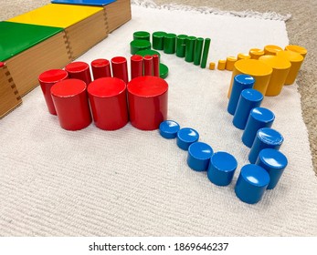 Montessori Sensory Color Cylinders Variability
