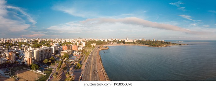 Montevideo Landscape, Seafront Beach And River