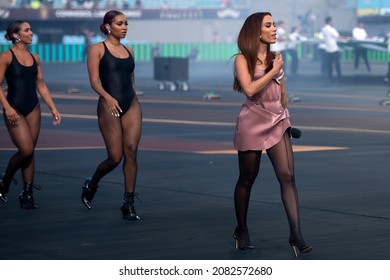 Montevideo, Montevideo, Uruguay, November 27, 2021: Anitta Singer. Palmeiras X Flamengo. End Of The 2021 Libertadores Of America Cup.