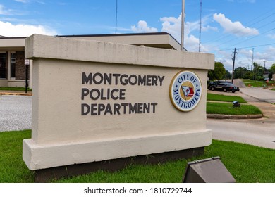 Montgomery, AL / USA - August 27, 2020: Montgomery Police Department Sign