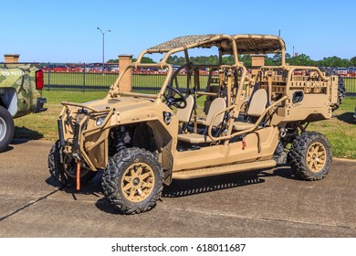 MONTGOMERY, ALABAMA - APRIL 8, 2017: Military All Terrain Vehicle: Sporty Military All Terrain Vehicle.