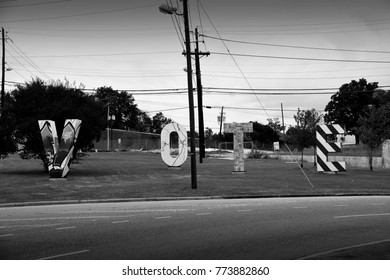 Montgomery, Alabama USA- 10/21/2017: The Letters Spell VOTE, Located In Montgomery Alabama. The Letters Are Painted With 