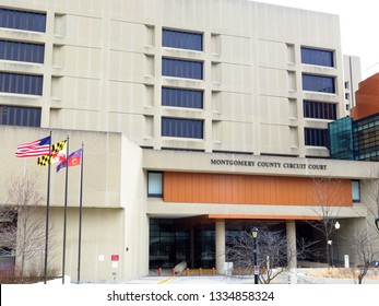 Montgomery County Circuit Court Downtown Rockville Stock Photo (Edit