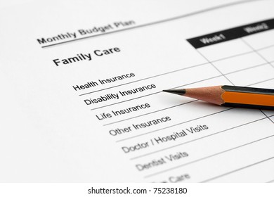 Monthly budget plan - family care - Shutterstock ID 75238180
