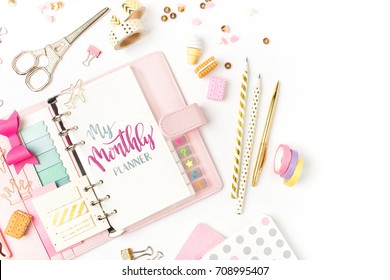 Bullet Journal Stationery Stock Photo (Edit Now) 708995389