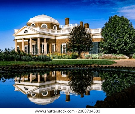Monticello with reflection in pond