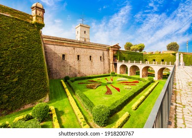 Montjuic Castle Or Castell De Montjuic Or Castillo De Montjuich Is A Military Fortress On Montjuïc Hill In Barcelona In Catalonia, Spain