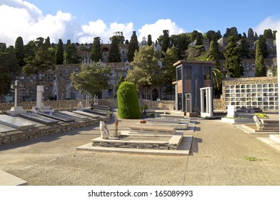 Montjuic Cemetery In Barcelona. 