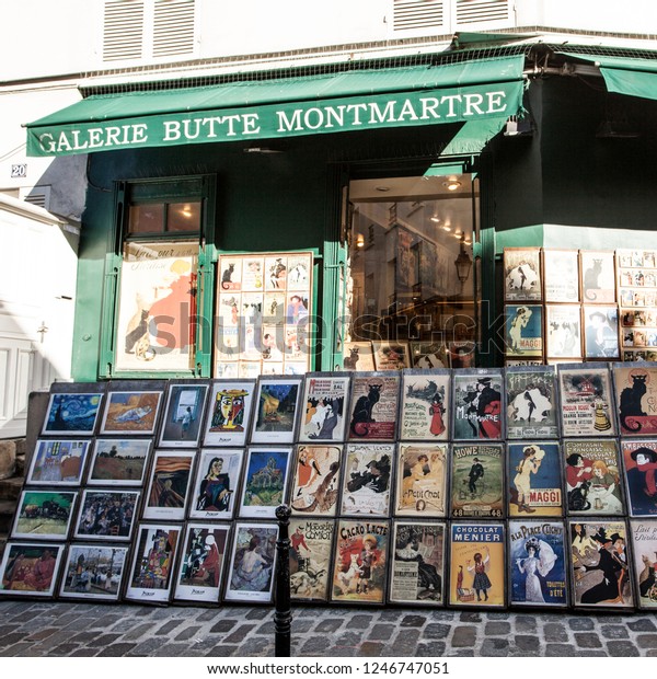 Montmartre October 6 2016 Famous Poster Stock Photo Edit