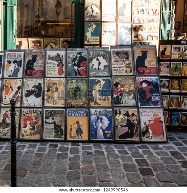 Montmartre October 6 2016 Famous Poster Stock Photo Edit