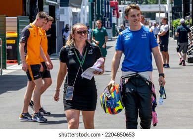 MONTMELO, SPAIN - May 19, 2022: Oscar Piastri At Round 6 Of The 2022 FIA Formula 1 Championship Taking Place At The Circuit De Barcelona-Catalunya In Montmelo Spain