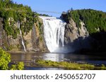 Montmorency Fall is a waterfall in the Canadian province of Quebec, which forms the mouth of the Montmorency River and plunges into the St. Lawrence River