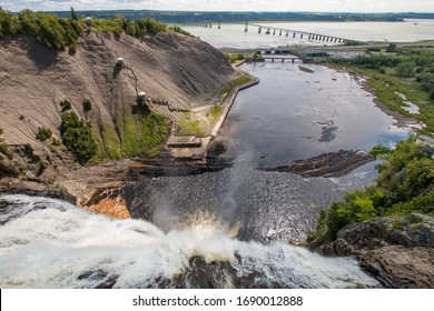 The Montmorency Falls, A Large Waterfall On The Montmorency River In Quebec, Canada