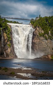 The Montmorency Falls, A Large Waterfall On The Montmorency River In Quebec City, Canada