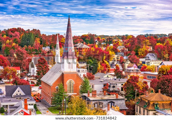 Montpelier Vermont Usa Town Skyline Autumn Stock Photo 731834842 ...