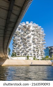 Montpellier, France - 05 09 2022 : Building Of The Arbre Blanc, On The Banks Of The Lez River, In Montpellier