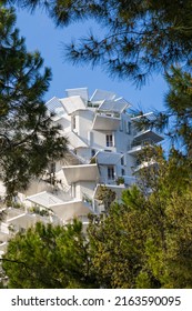 Montpellier, France - 05 09 2022 : Building Of The Arbre Blanc, On The Banks Of The Lez River, In Montpellier