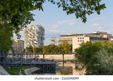 Montpellier, France - 05 09 2022 : Building Of The Arbre Blanc, On The Banks Of The Lez River, In Montpellier