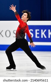 Montpellier, FRANCE - 24th March 2022: Shoma UNO (JPN) Performs Men Short Program At World Figure Skating Championship Montpellier 2022