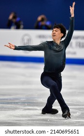 Montpellier, FRANCE - 24th March 2022: Vincent ZHOU (USA) Performs Men Short Program At World Figure Skating Championship Montpellier 2022