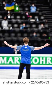 Montpellier, FRANCE - 24th March 2022: Ivan SHMURATKO (UKR) Performs Men Short Program At World Figure Skating Championship Montpellier 2022