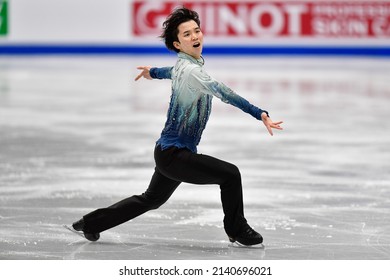 Montpellier, FRANCE - 24th March 2022: Kazuki TOMONO (JPN) Performs Men Short Program At World Figure Skating Championship Montpellier 2022