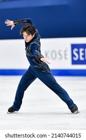 Montpellier, FRANCE - 26th March 2022: Shoma UNO (JAP) Performs Free Skating At World Figure Skating Championship Montpellier 2022