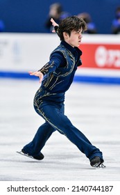 Montpellier, FRANCE - 26th March 2022: Shoma UNO (JPN) Performs Free Skating At World Figure Skating Championship Montpellier 2022