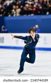 Montpellier, FRANCE - 26th March 2022: Shoma UNO (JPN) Performs Free Skating At World Figure Skating Championship Montpellier 2022