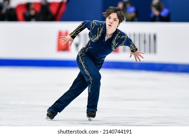 Montpellier, FRANCE - 26th March 2022: Shoma UNO (JPN) Performs Free Skating At World Figure Skating Championship Montpellier 2022