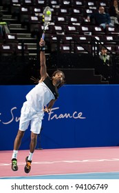 MONTPELLIER, FRANCE - FEBRUARY 1: Dustin Brown (GER) At The ATP Sud De France Tennis Open February 1, 2012 In Montpellier, France.