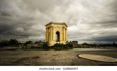 Montpellier, France - November 10, 2018: Saint-Clement Aqueduct, 18th Century Construction