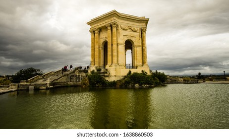 Montpellier, France - November 10, 2018: Saint-Clement Aqueduct, 18th Century Construction