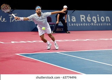 MONTPELLIER - FRANCE - OCTOBER 25 :  Arnaud ClÃ?Â©ment Loses At The Men's Single 1st Round Of The Montpellier Sud De France Tennis Open.