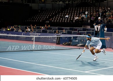 MONTPELLIER - FRANCE - OCTOBER 25 :  Arnaud ClÃ?Â©ment Loses At The Men's Single 1st Round Of The Montpellier Sud De France Tennis Open.