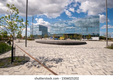 Montreal, CA - 16 September 2019: The New Science Complex Building Of The Universite De Montreal On Campus MIL.