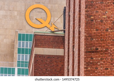 Montreal, CA - 3 September 2019:  Logo Of Hydro Quebec On Headquarter Building