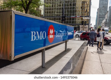 Montreal, CA - 3 September 2019: BMO Sign On René Lévesque Boulevard.