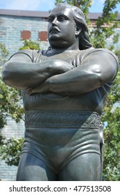 MONTREAL CANADA 08 15 2016: Louis Cyr Was A French Canadian Strongman According Former International Federation Of BodyBuilding & Fitness Chairman Ben Weider, The Strongest Man Ever To Have Lived