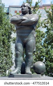 MONTREAL CANADA 08 15 2016: Louis Cyr Was A French Canadian Strongman According Former International Federation Of BodyBuilding & Fitness Chairman Ben Weider, The Strongest Man Ever To Have Lived