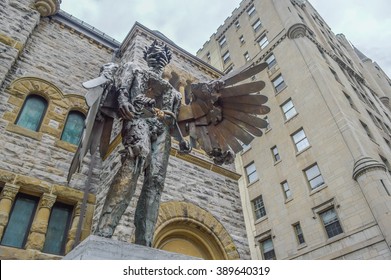 Montreal. Canada - 12 March, 2016: The Iconic Sculpture Of 