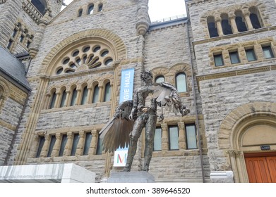 Montreal. Canada - 12 March, 2016: The Iconic Sculpture Of 