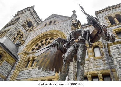 Montreal. Canada - 12 March, 2016: The Iconic Sculpture Of 