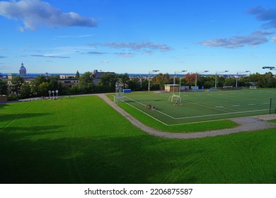 MONTREAL, CANADA -16 SEP 2022- View Of The Campus Of The Universite De Montreal, A French Language University Located In The Cote-des-Neiges Neighborhood On Mount Royal In Montreal, Canada.